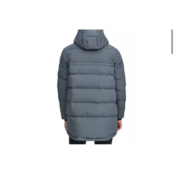 Andrew Marc Men's Mid Length Hooded Down Jacket - Picture 9 of 12